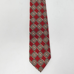 Polo by Ralph Lauren Men's 100% Silk‎ Made In USA Red Pattern Tie